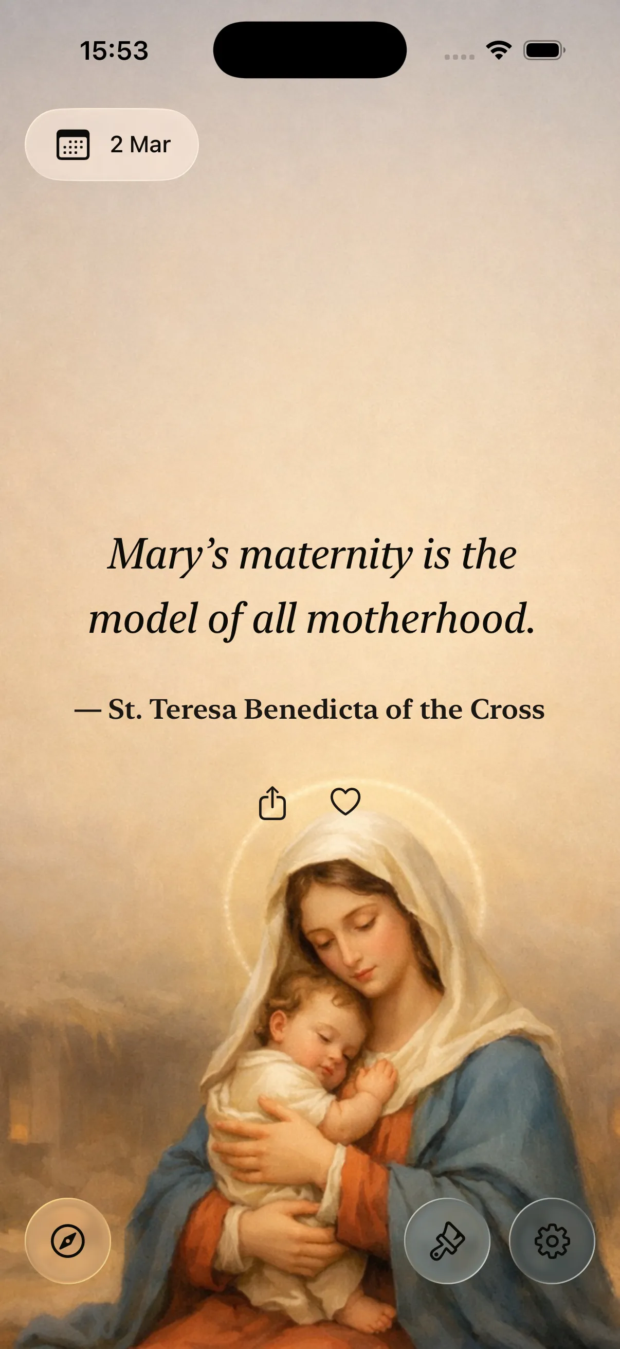 Catholic Daily main screen